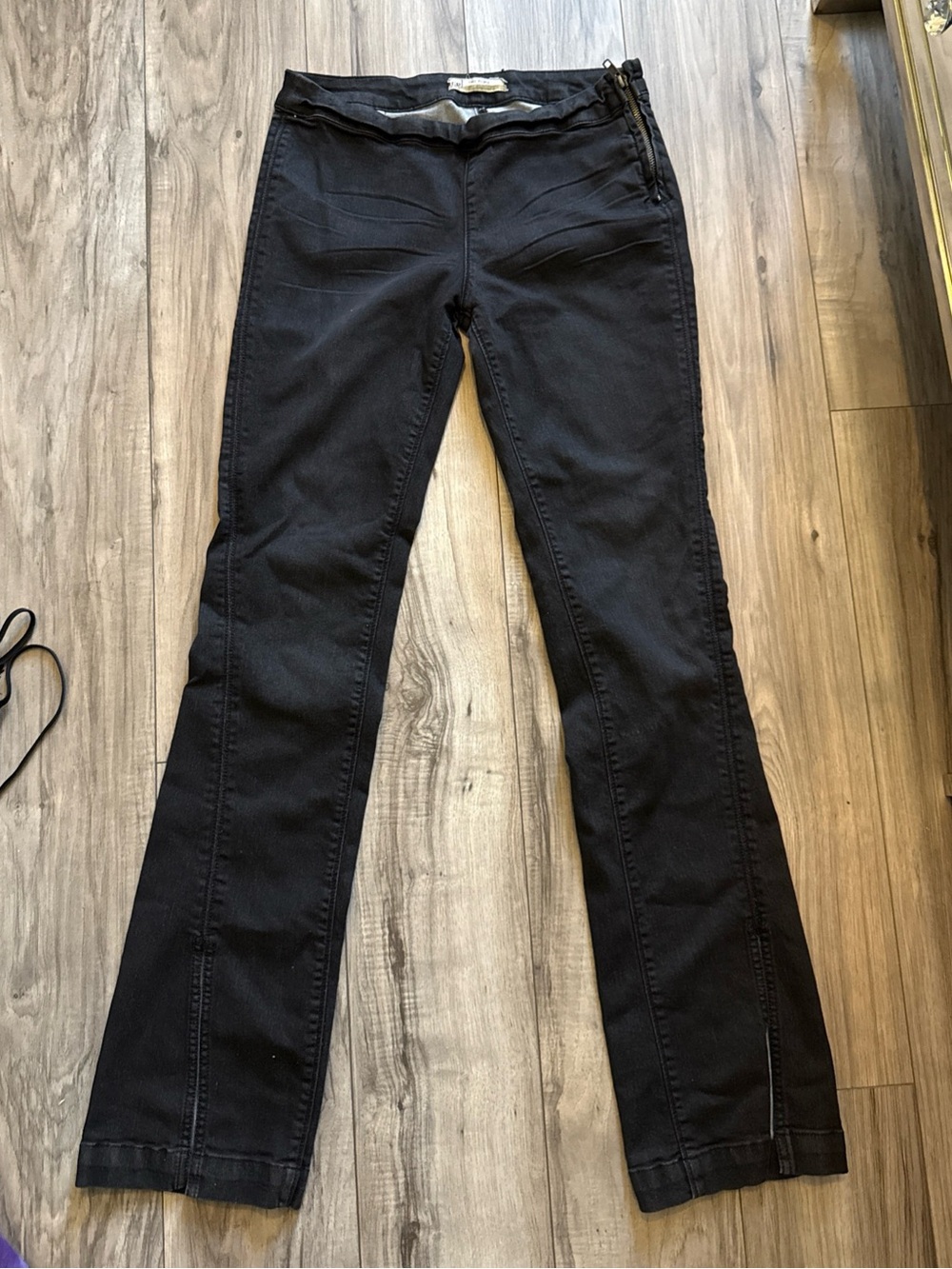Free People Pants Split Hem Size 27 Black